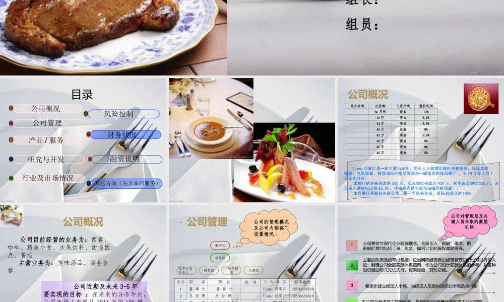 西餐厅创业计划书.ppt