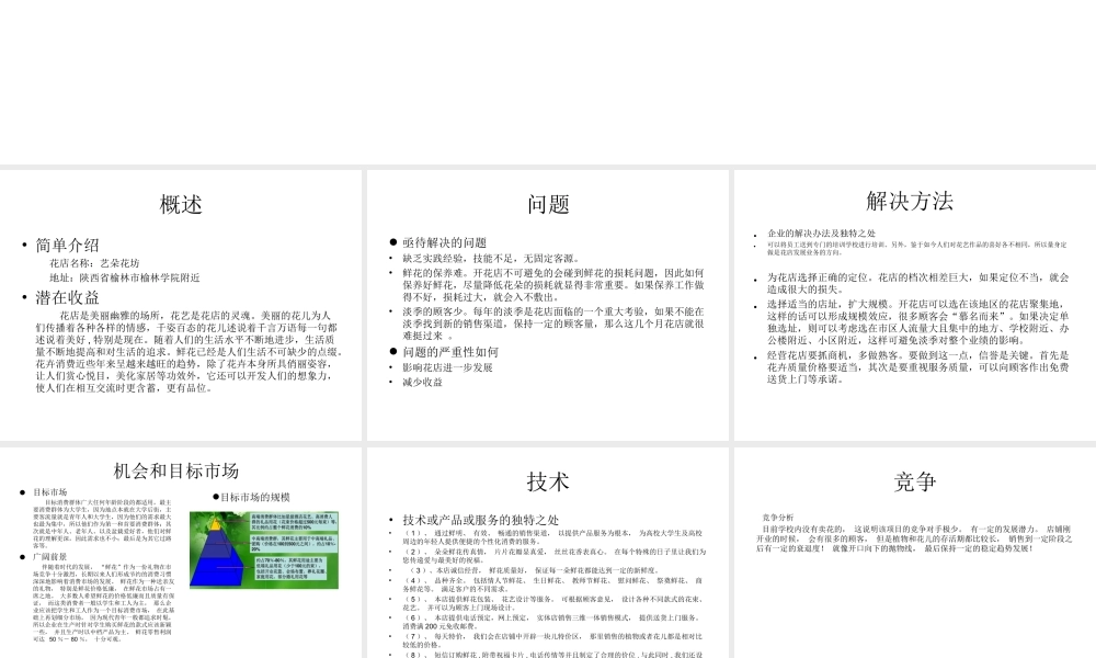 艺朵花坊大学生创业计划书.ppt
