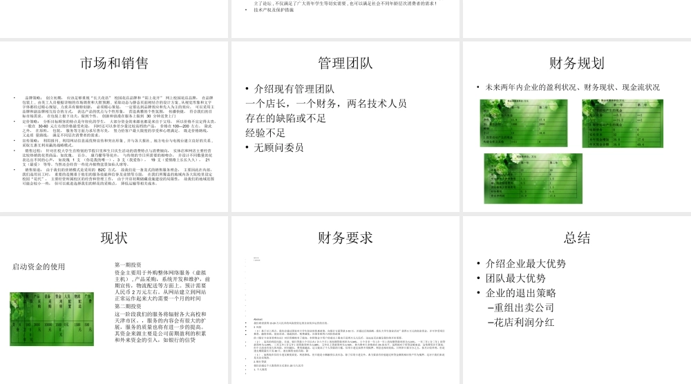 艺朵花坊大学生创业计划书.ppt