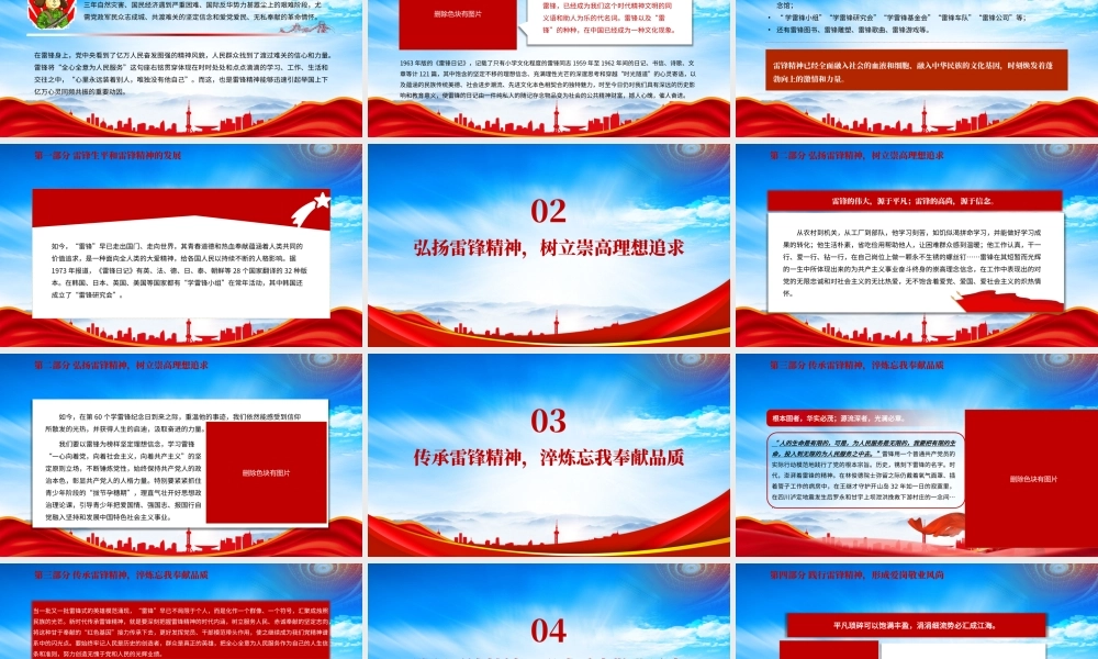 2023学习贯彻对深入开展学雷锋活动的重要指示PPT让雷锋精神代代传承永放光芒PPT课件（带内容）.pptx