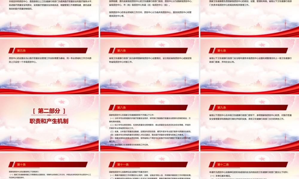 学习2023《医疗质量控制中心管理规定》重点内容PPT加强医疗质量安全管理 完善医疗质量管理与控制体系PPT课件（带内容）.pptx