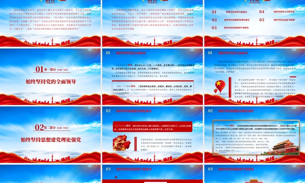 始终保持解决大党独有难题的清醒和坚定PPT深入学习“两个确立”统揽“四个伟大”PPT课件（带内容）.pptx