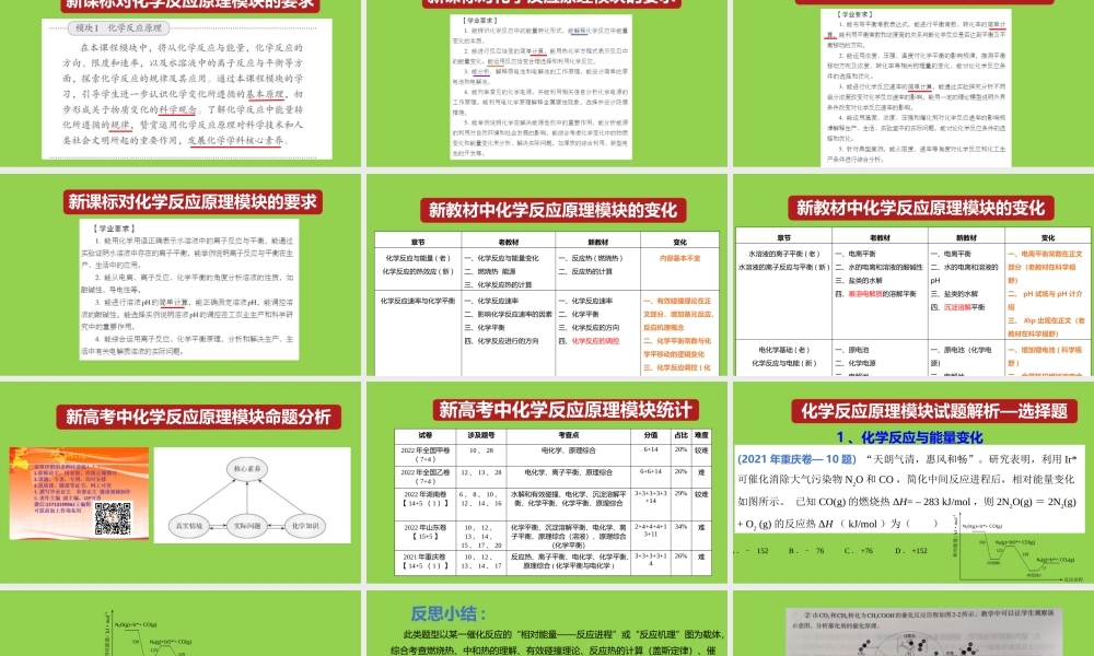 “三新”视角下高考化学反应原理试题评析.pptx