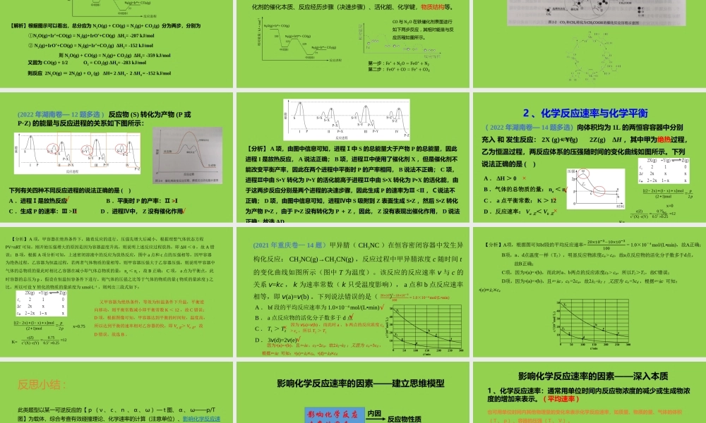 “三新”视角下高考化学反应原理试题评析.pptx