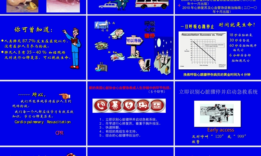 救护员珍惜生命CPR.ppt