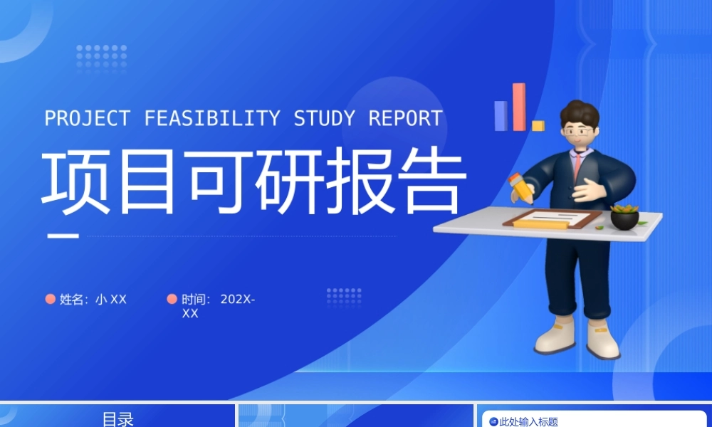蓝色商务风企业项目投资可研报告.pptx