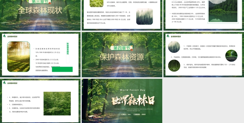 世界森林日PPT模板.pptx
