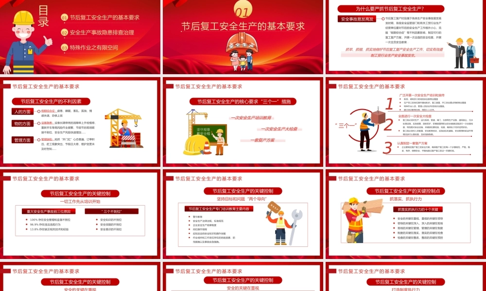 春节节后复工安全生产培训课件PPT模板.pptx