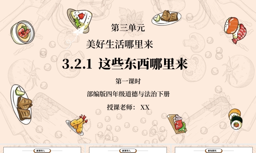 部编版四年级道德与法治下册第三单元《美好生活哪里来-这些东西从哪来》第一课时PPT课件.pptx