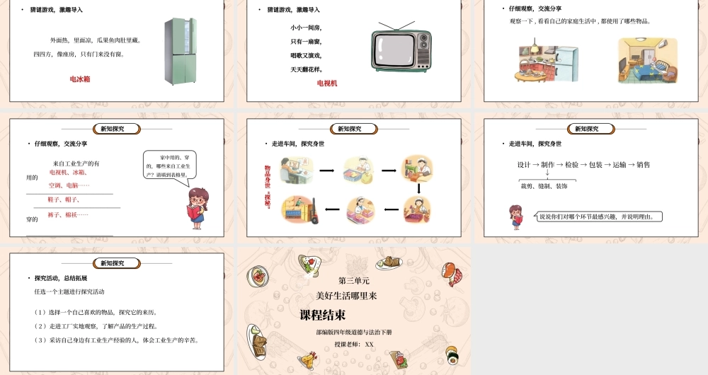 部编版四年级道德与法治下册第三单元《美好生活哪里来-这些东西从哪来》第一课时PPT课件.pptx