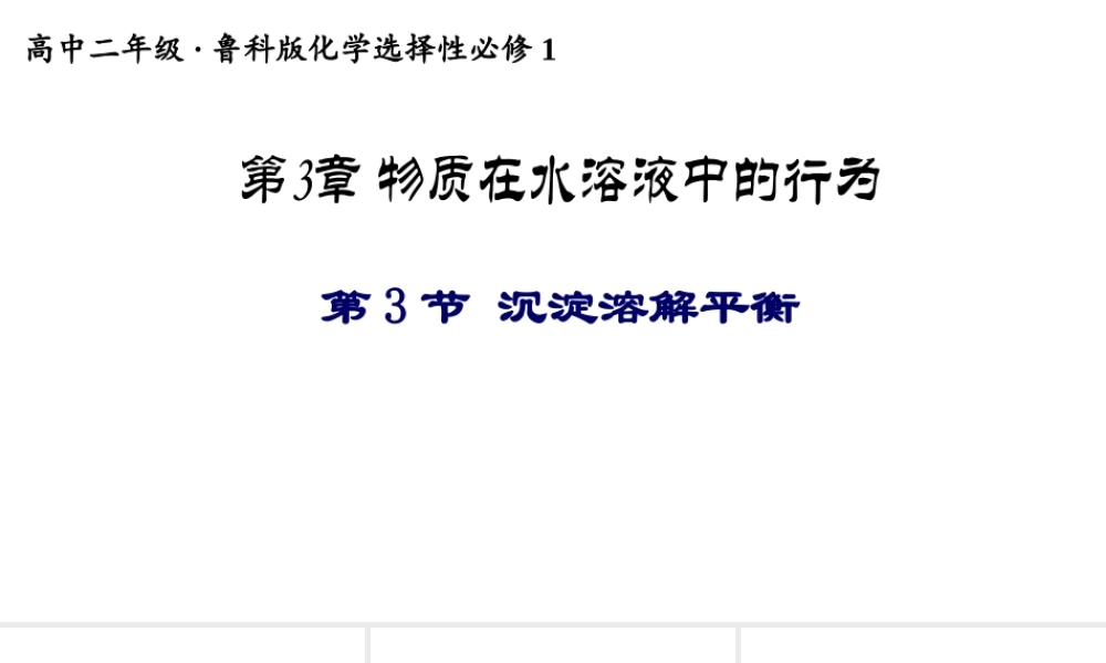 高中化学沉淀溶解平衡.pptx