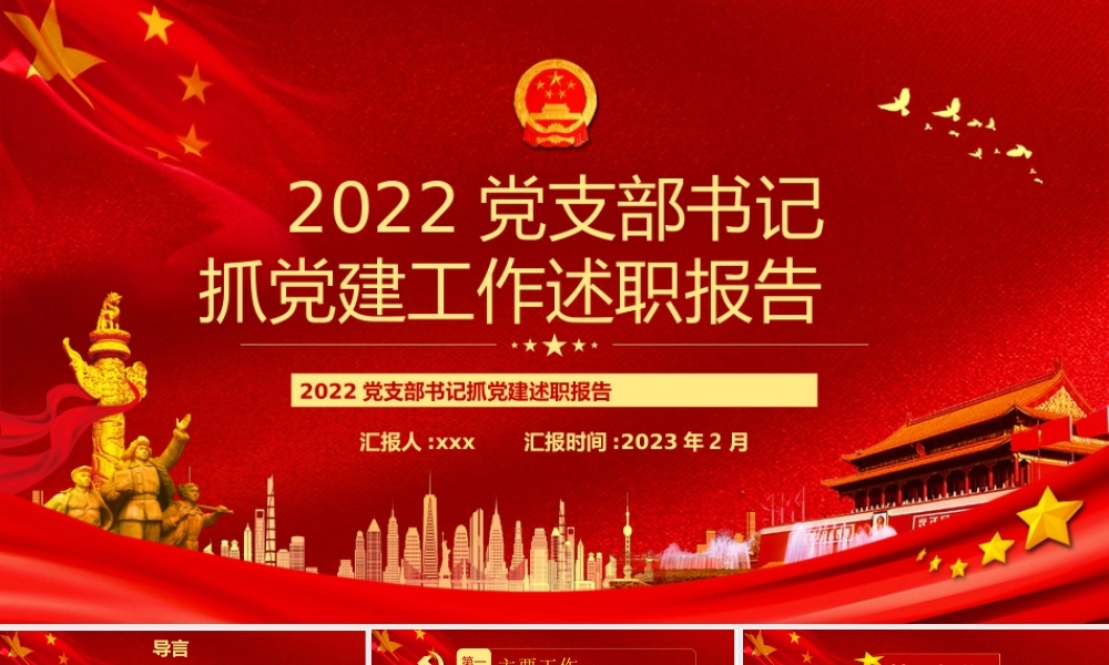 抓党建工作述职报告医技科支部书记.ppt