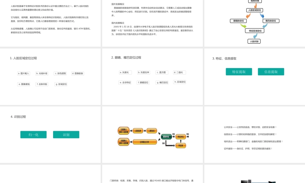 绿色基于人脸识别的门禁系统.pptx