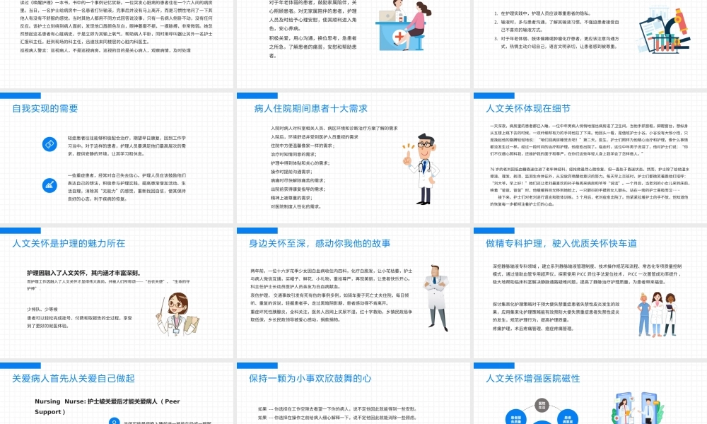 蓝色人文关怀与优质护理.pptx