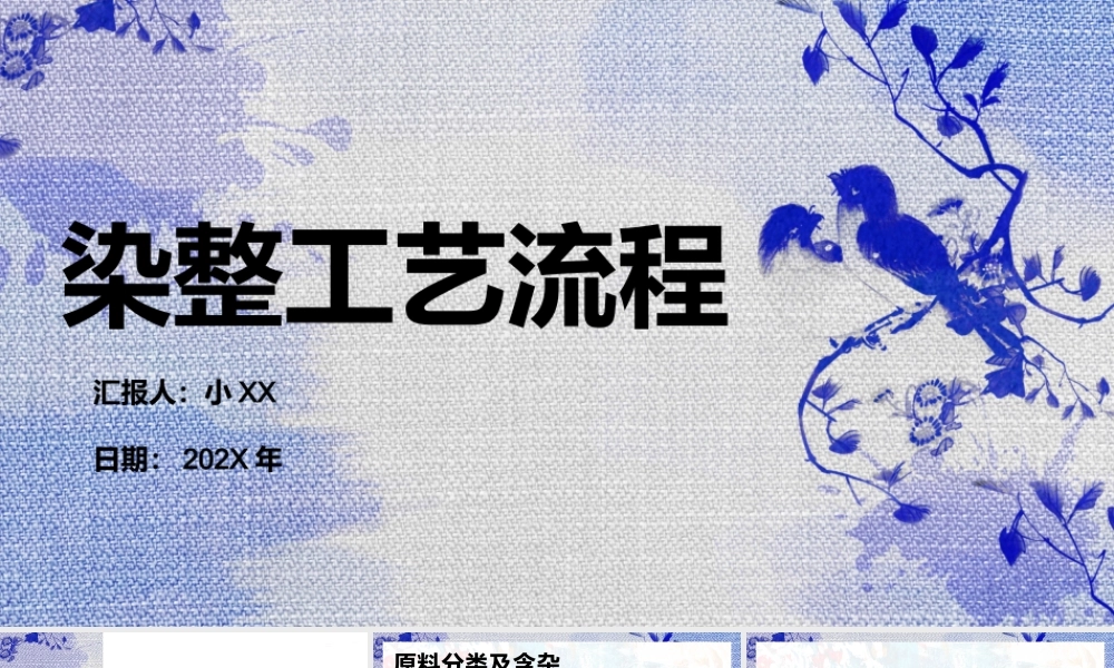 蓝色染整工艺流程培训课件.pptx