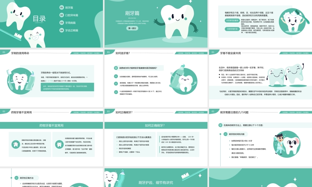 牙齿护理口腔健康医疗医学知识PPT.pptx