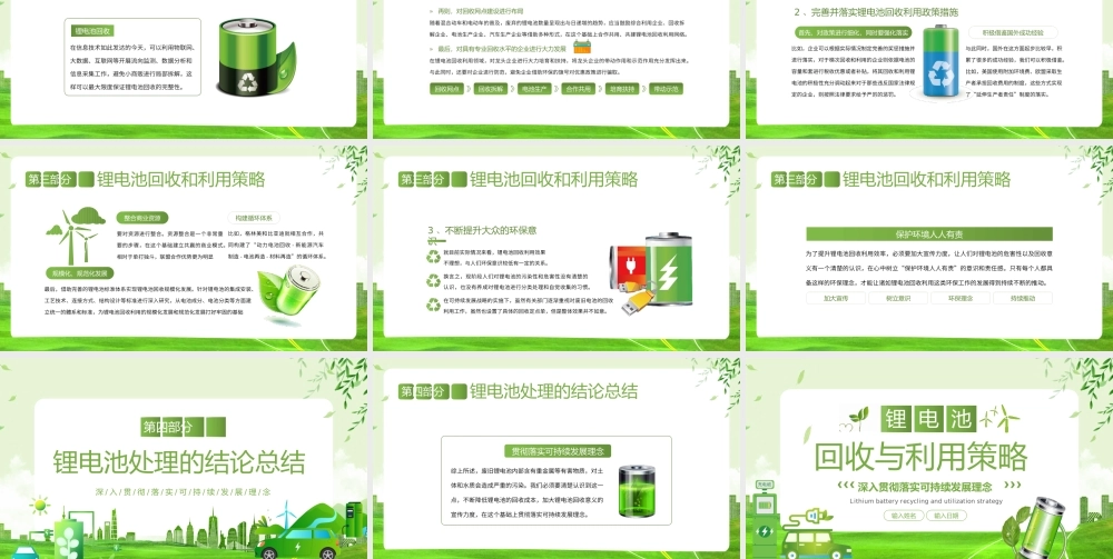 2023-绿色环保锂电池的回收与利用策略PPT.pptx
