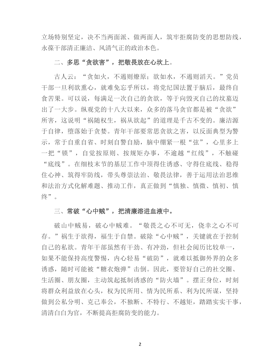 2023党课讲稿：坚定不移推进全面从严治党 始终保持清廉洁政治本色.doc_第2页