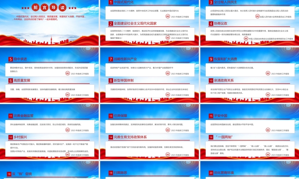 2023全国两会热词学习两会关键词学习笔记PPT课件（带内容）.pptx