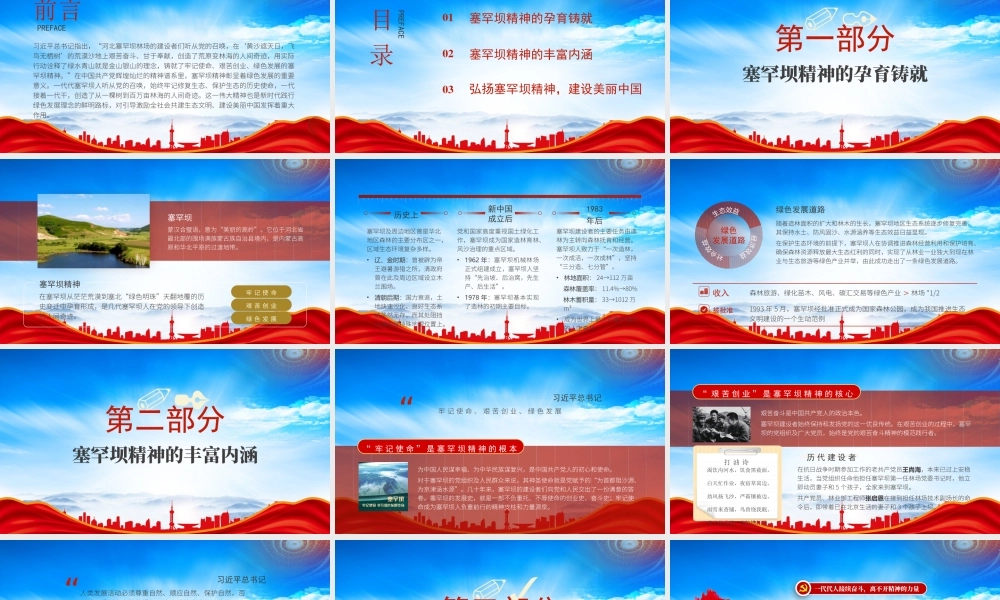 学习弘扬塞罕坝精神PPT环境就是民生青山就是美丽蓝天也是幸福PPT课件（带内容）.pptx