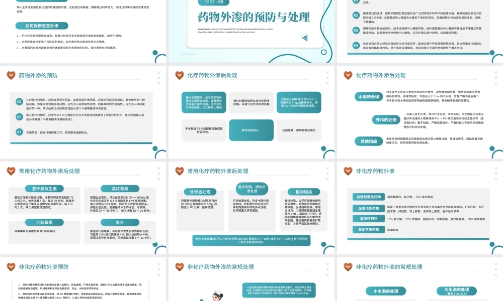 药物外渗的预防与处理培训课件.pptx