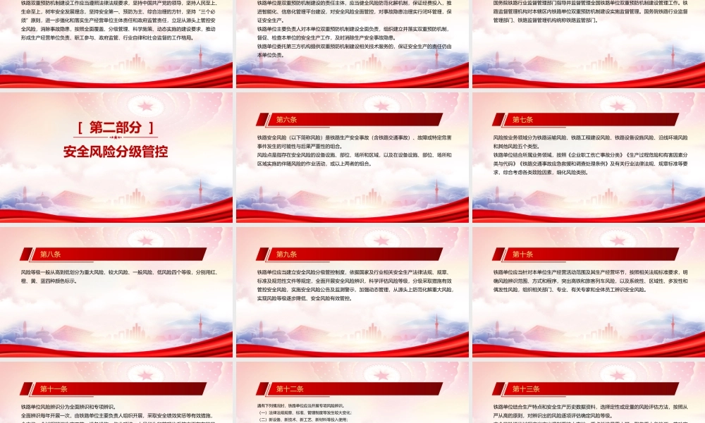 2023《铁路安全风险分级管控和隐患排查治理管理办法》重点内容学习PPT课件（带内容）.pptx