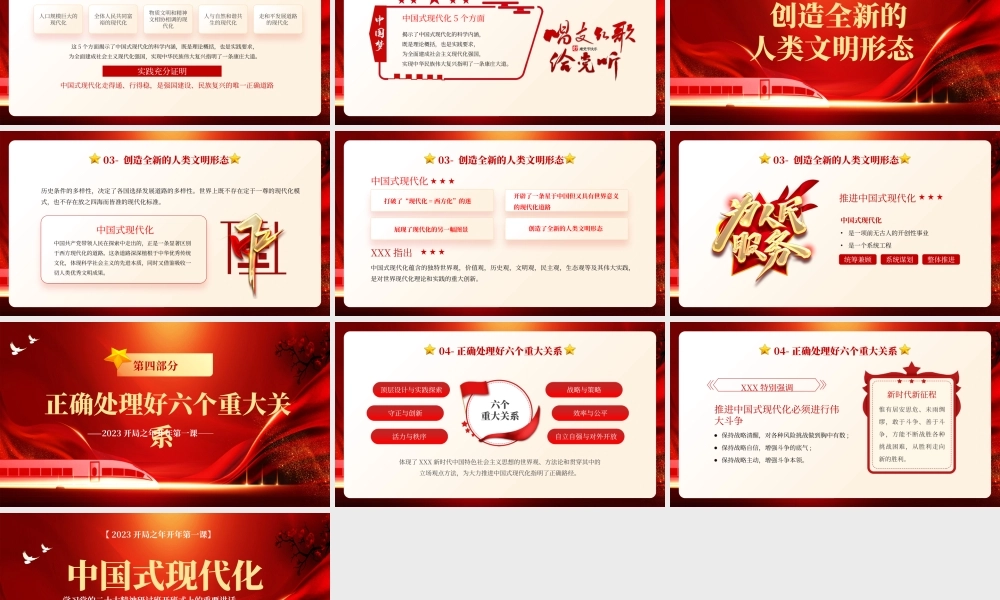 红色党政中国式现代PPT模板.pptx