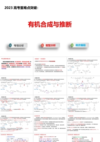 2023高考重难点突破：有机合成与推断.pptx