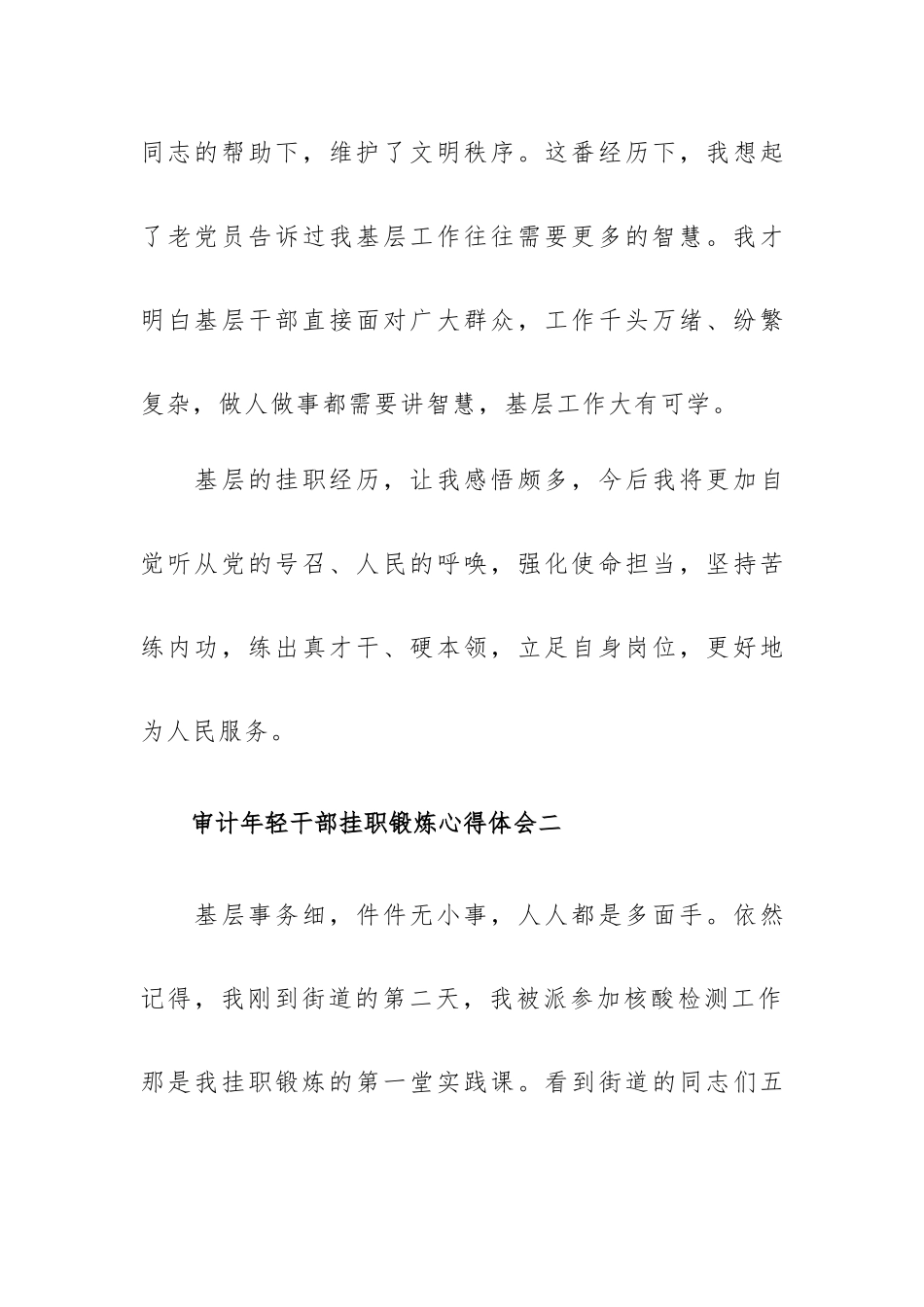 审计年轻干部挂职锻炼心得体会两篇.docx_第3页