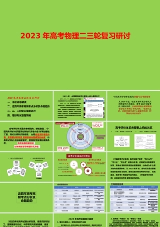 2023年高考物理二三轮复习策略研讨会课件.pptx