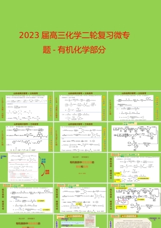 2023届高三化学二轮复习微专题《有机推断陌生信息解读和应用》山东卷.pptx