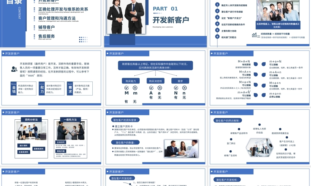 客户管理技巧培训课件PPT模板.pptx