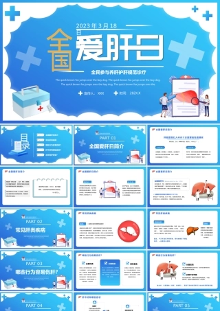 全国爱肝日宣传介绍PPT模板.pptx