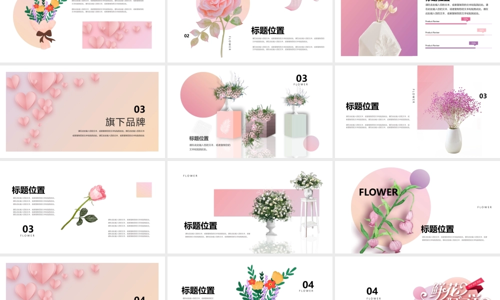 粉色清新鲜花预定项目介绍.pptx