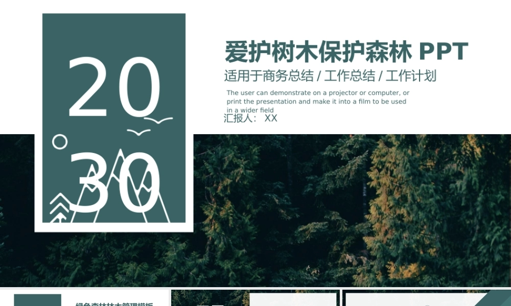 绿色爱护树木保护森林.pptx