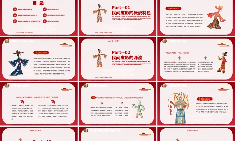 非物质文化遗产皮影戏知识宣传PPT课件（带内容）.pptx