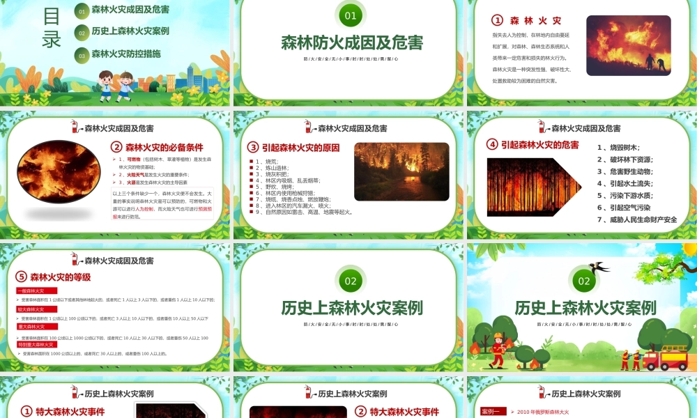 森林火灾重防范严控火源是关键PPT森林防火公益宣传PPT防火安全无小事时时处处需留心PPT课件（带内容）.pptx