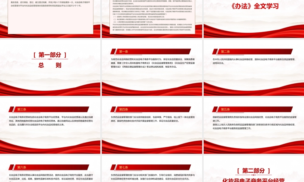 2023《化妆品网络经营监督管理办法》全文学习PPT强化化妆品网络经营监管工作规范化妆品网络经营行为保证化妆品质量安全PPT课件（带内容）.pptx