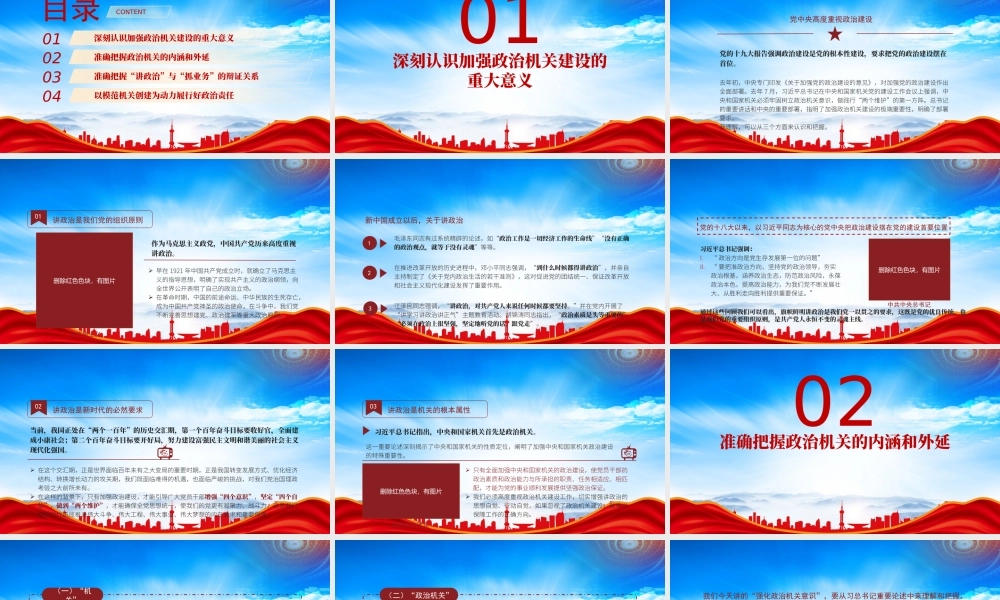 强化政治机关意识和机关建设PPT深刻认识加强政治机关建设的重大意义PPT课件（带内容）.pptx