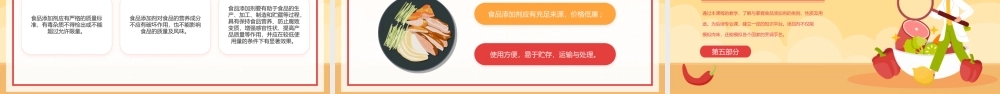 橙红插画风食品添加剂食品安全知识科普宣传PPT模板.pptx