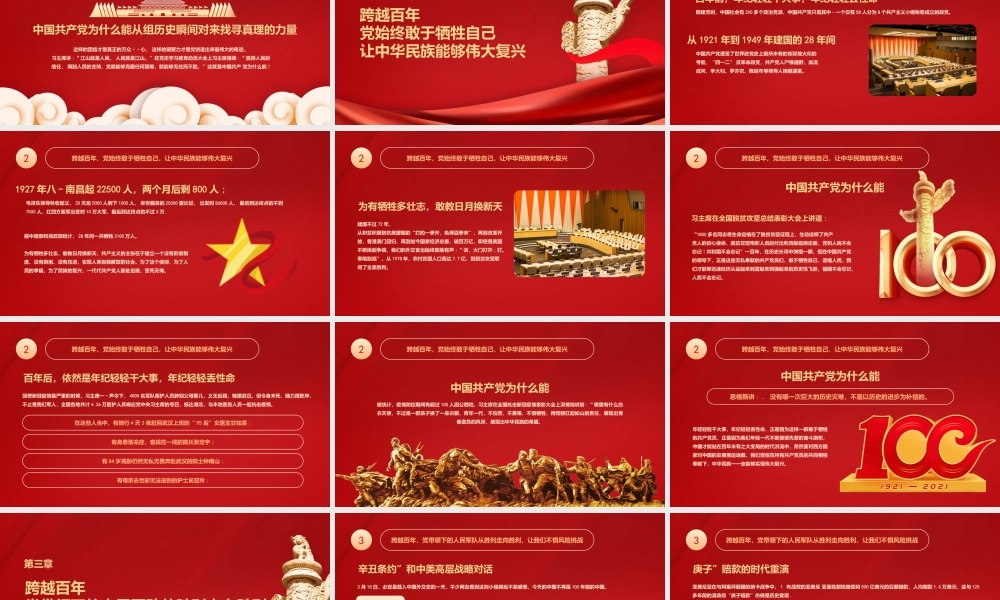 党史学习PPT中国共产党奋斗历程与启示PPT课件（带内容）.pptx