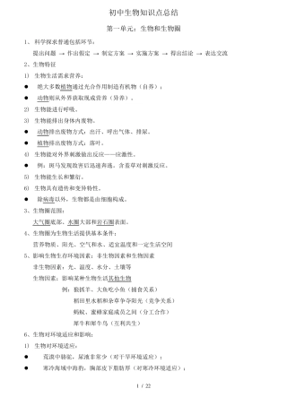初中生物知识点总结完整版.pdf