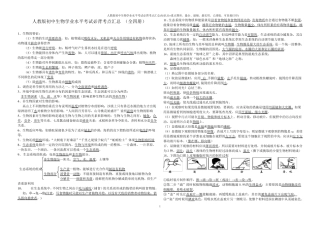 人教版初中生物学业水平考试必背考点汇总(知识点+重点图形、最全、最细、最实用、已排版、可直接打印).pdf