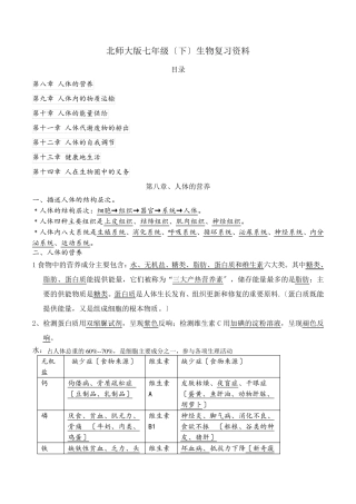 北师大版生物七年级下册知识点总结.pdf