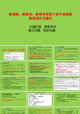 新课程、新教材、新高考背景下高中思政教师的适应与提升.pptx