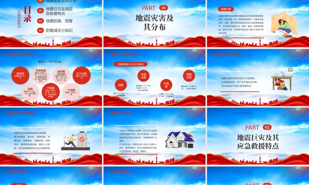 512防灾减灾日地震知识科普培训PPT珍爱生命防震减灾科普知识PPT课件（带内容）.pptx