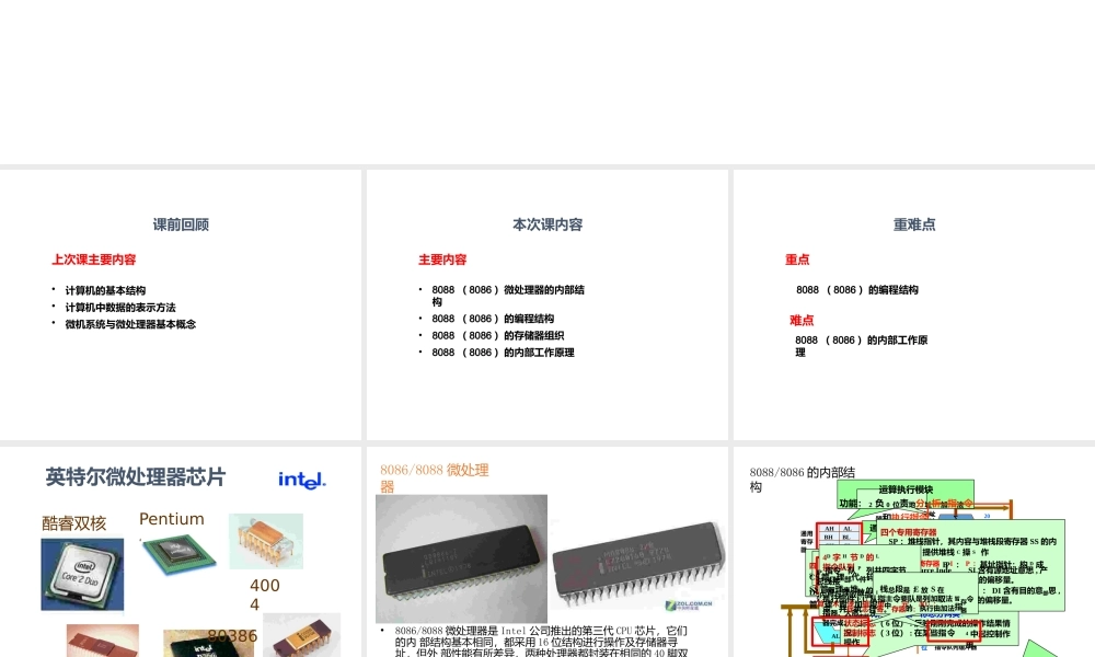微处理器处理器结构和内部工作原理 .pptx