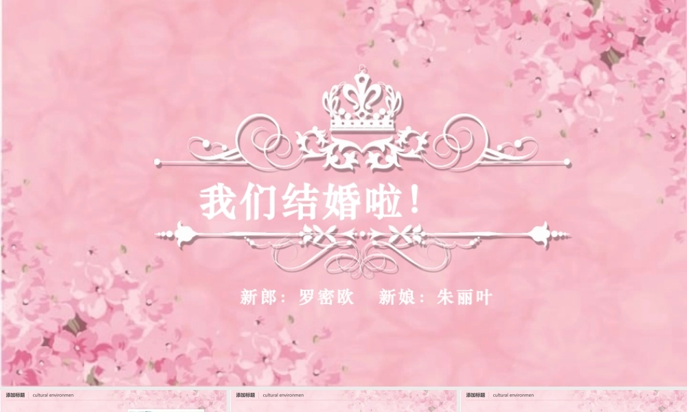 粉色浪漫樱花背景的婚礼相册.pptx