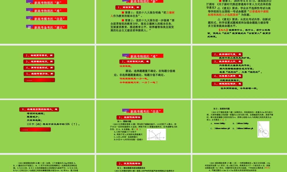 2022年高考物理二轮冲刺复习暨命题趋势研讨.pptx