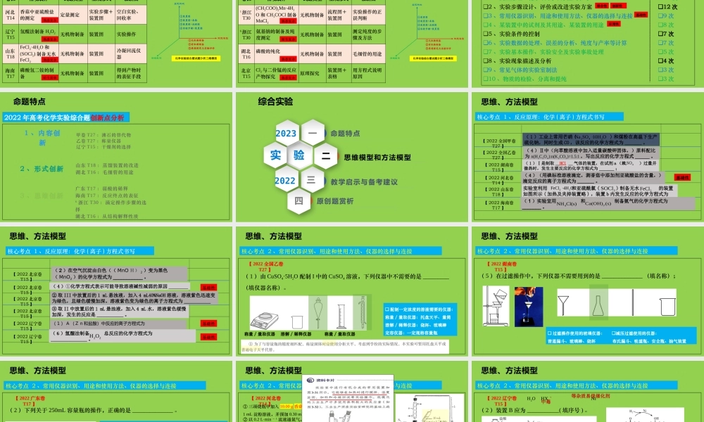 2023届高考化学后期复习答题策略讲座.pptx